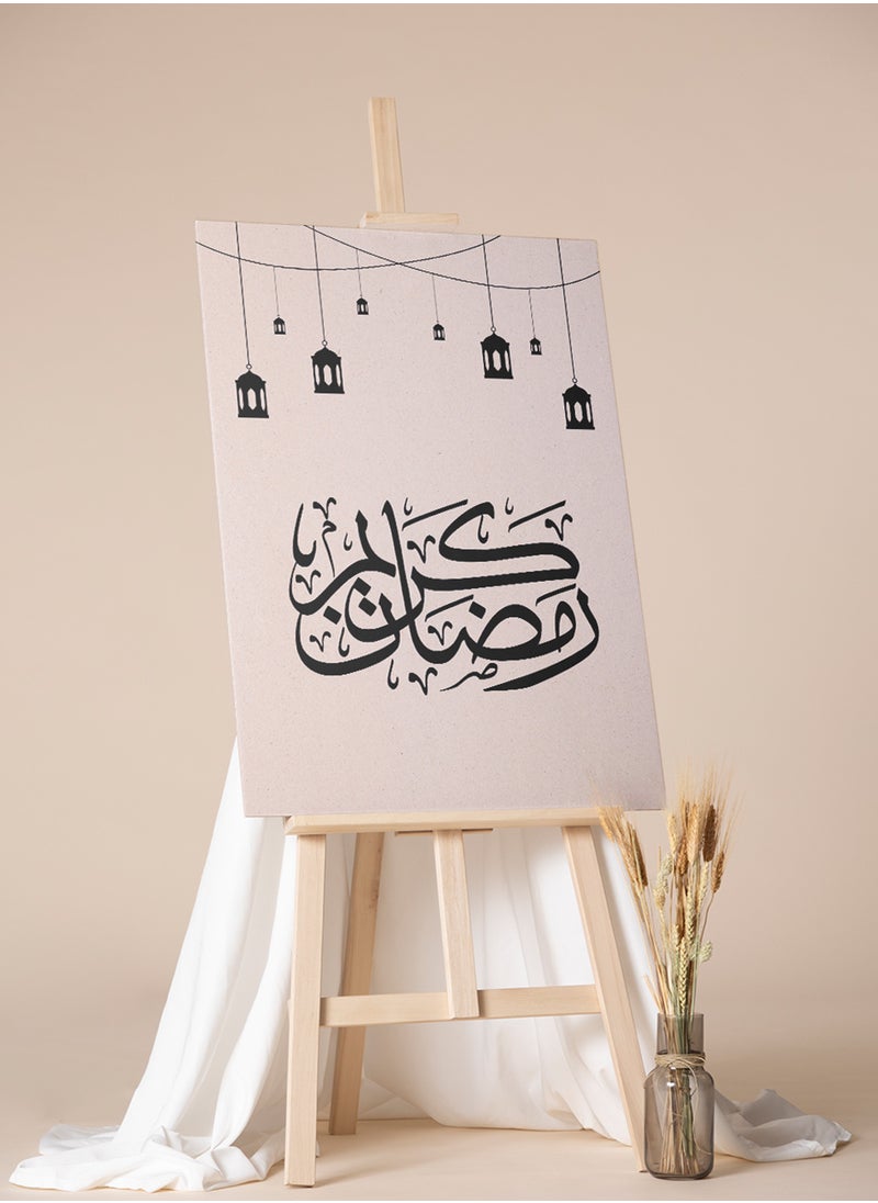 Canvas Wall Art Stretched Over Wooden Frame with Ramadan Kareem Lanterns Painting - pzsku/ZE0DF7B1C529942190D9CZ/45/_/1736424566/4a687c99-8da8-4642-aef3-c62a1d014209