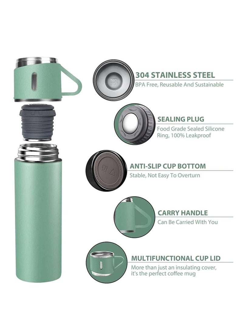 JAJEEK NEW Vacuum Insulated Flask 500ml/17.6oz Stainless Steel Thermo-Bottle with Cup for Coffee, Water, Hot & Cold Drinks – Durable & Stylish - Image 1