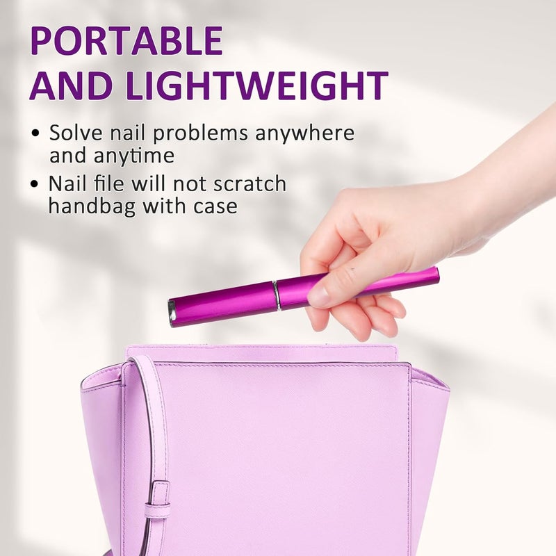 EAONE Crystal Glass Nail File with Case 3 Pack, Double-Sided Etched Fingernail Files for Natural Nails Professional Footnail Care Tool, Stocking Stuffers for Women Girls Gifts - Image 5