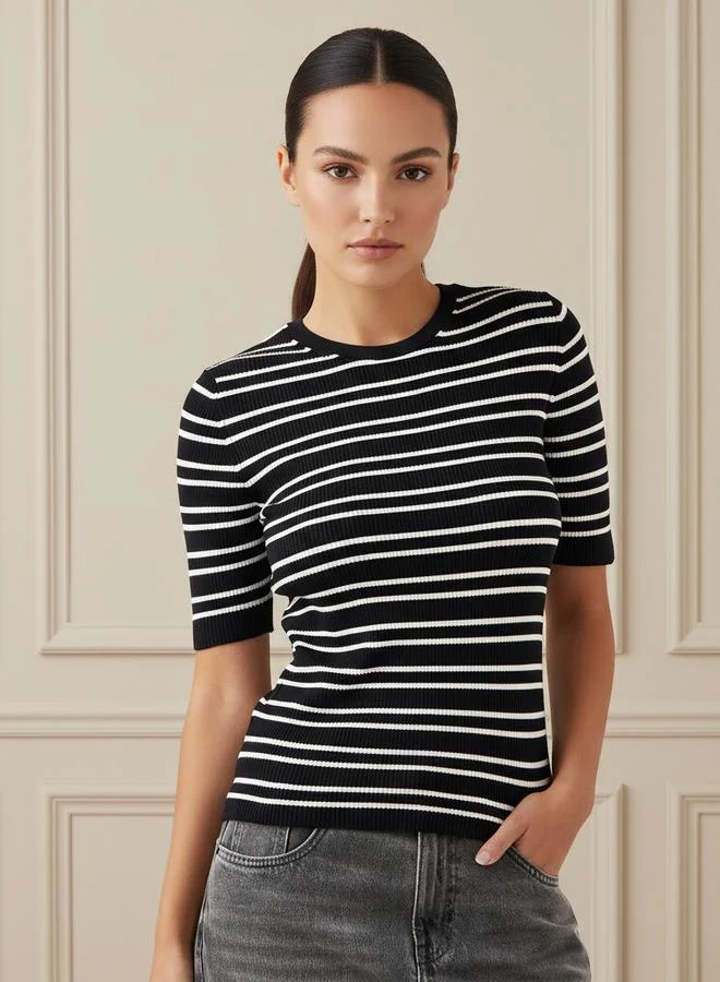 سبلاش فيڤ Striped Crew Neck Sweater