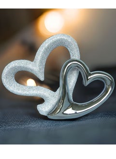 Silver and Glitter Heart: Height 17cm