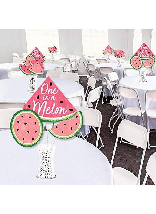 Big Dot of Happiness Sweet Watermelon Fruit Party Centerpiece Sticks Showstopper Table Toppers 35 Pieces  - Image 2