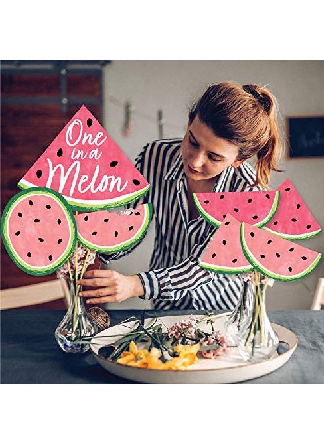Big Dot of Happiness Sweet Watermelon Fruit Party Centerpiece Sticks Showstopper Table Toppers 35 Pieces  - Image 3