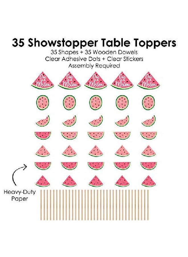 Big Dot of Happiness Sweet Watermelon Fruit Party Centerpiece Sticks Showstopper Table Toppers 35 Pieces  - Image 5