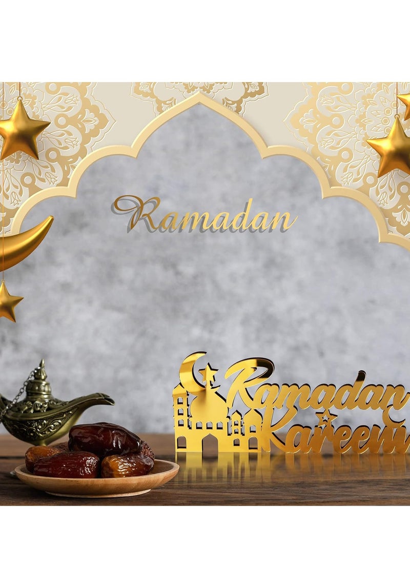 Yoawllty Ramadan Decorations for Home, Ramadan Table Decoration, Ramadan Gift, Ramadan Kareem Sign, Acrylic Wooden Table Sign Decoration  - Image 5