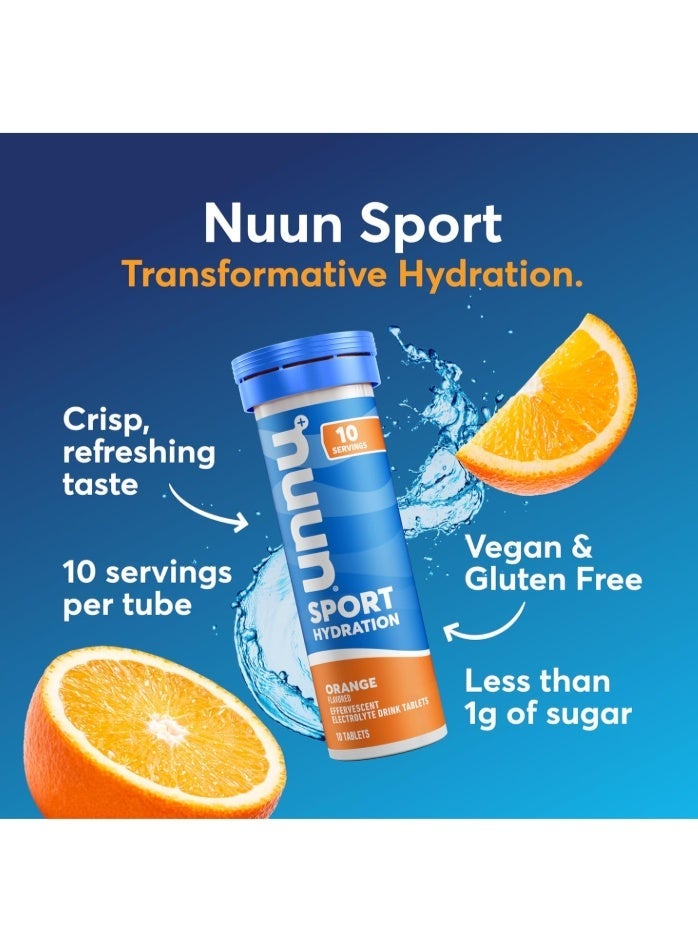 Nuun Orange Sports Electrolyte Effervescent Tablets 10s - Image 1
