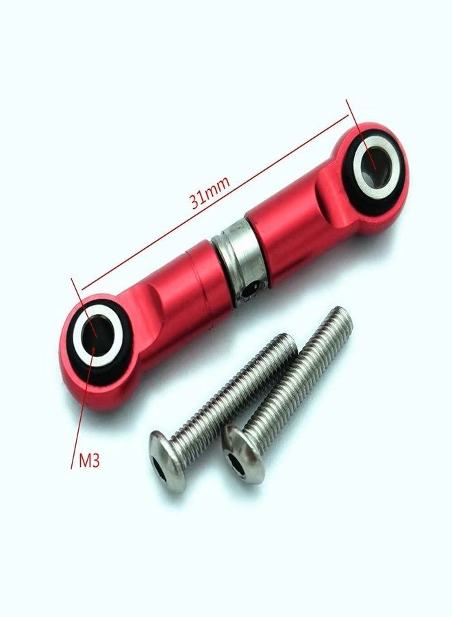 EPTNNASO Steering Linkage Steering Turnbuckle Ajustable Link Aluminum for Traxxas E-Revo 2.0 Revo Summit T-Maxx XO-1 Slayer Pro 4x4 5345R Red - Image 2