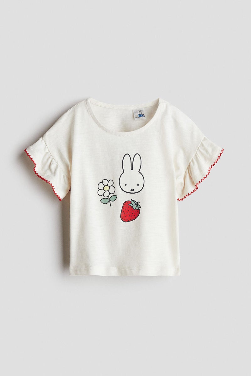 H&M Print-Detail Cotton Top - Image 4