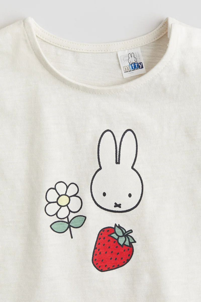 H&M Print-Detail Cotton Top