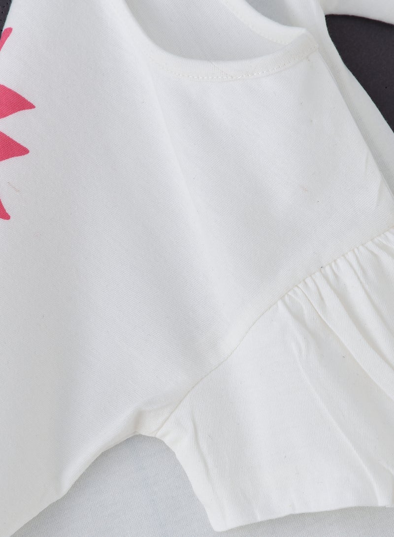 جيلين تيشيرت بناتي برسومات شمس مشرقة وألوان زاهية وراحة ممتعة - Image 4