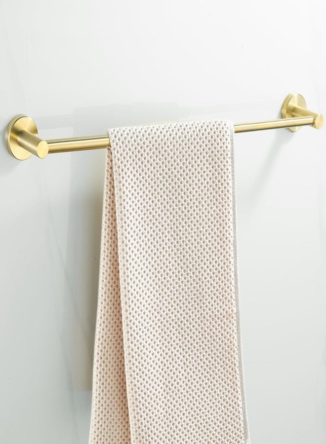 FAIRGIA 4 Pieces Brushed Gold Bathroom Hardware, Accessories Set Includes 15 to 24 Inch Adjustable Towel Bar Double Post Toilet Paper Holder Towel Ring Robe Hook Wall Mount Hand Towel Holder - Image 2