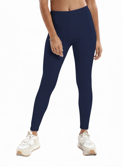 Cottonil Cotton Leggings Pants for Women - Navy