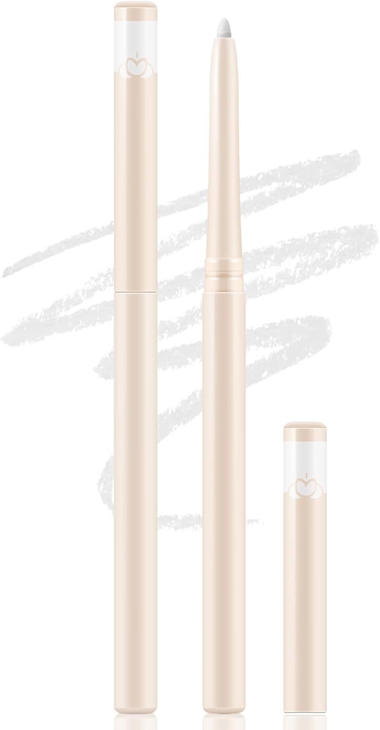 Apooliy 2pcs EyelinerHighly Pigmented Eyeliner PencilSmooth Creamy Eye LinerWaterproof White EyelinerLong Wear Black EyelinerBrown