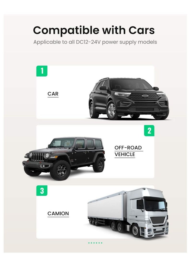 Green Car Charger Dual Port Car Charger 20W with Type-C to Lightning Cable - Image 5