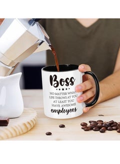 RYN Funny Boss Gifts for Men Women, Worlds Best Boss Mug, Boss Lady Gifts, Unique Boss Presents for Birthday Christmas Boss Day, Gift for Best Boss from Employee, 11 Oz Ceramic Coffee Mug  - Image 1