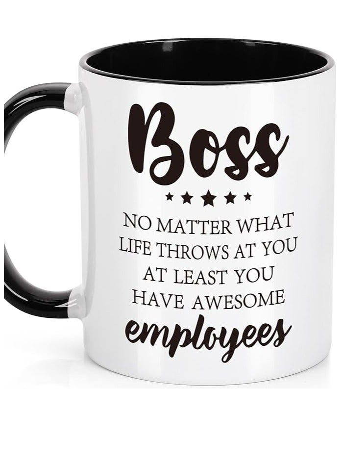 RYN Funny Boss Gifts for Men Women, Worlds Best Boss Mug, Boss Lady Gifts, Unique Boss Presents for Birthday Christmas Boss Day, Gift for Best Boss from Employee, 11 Oz Ceramic Coffee Mug - Image 2