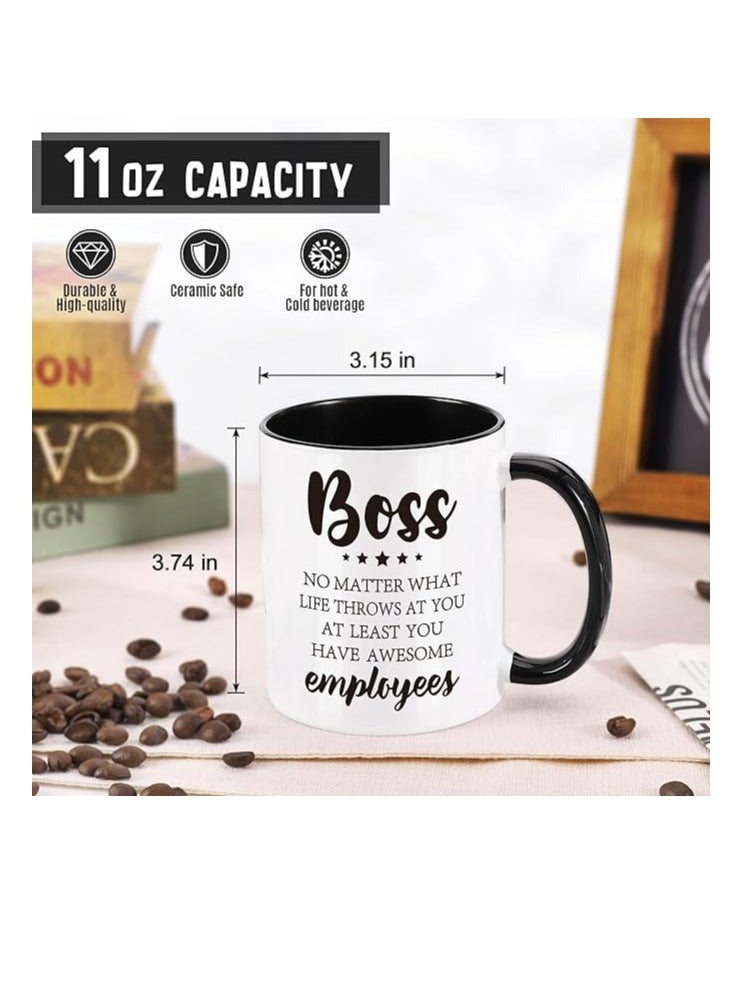 RYN Funny Boss Gifts for Men Women, Worlds Best Boss Mug, Boss Lady Gifts, Unique Boss Presents for Birthday Christmas Boss Day, Gift for Best Boss from Employee, 11 Oz Ceramic Coffee Mug - Image 3