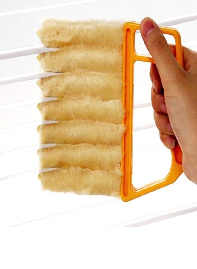 Setaria Viridis 2 Pcs Blind Cleaner Washable Window Dusting Cleaner Tool Mini Blind Duster Brush Dust Clean Venetian Blind Brush Window Air Conditioner Duster Dirt with 7 Slat Handheld Household Kitchen Cleaning - Image 2