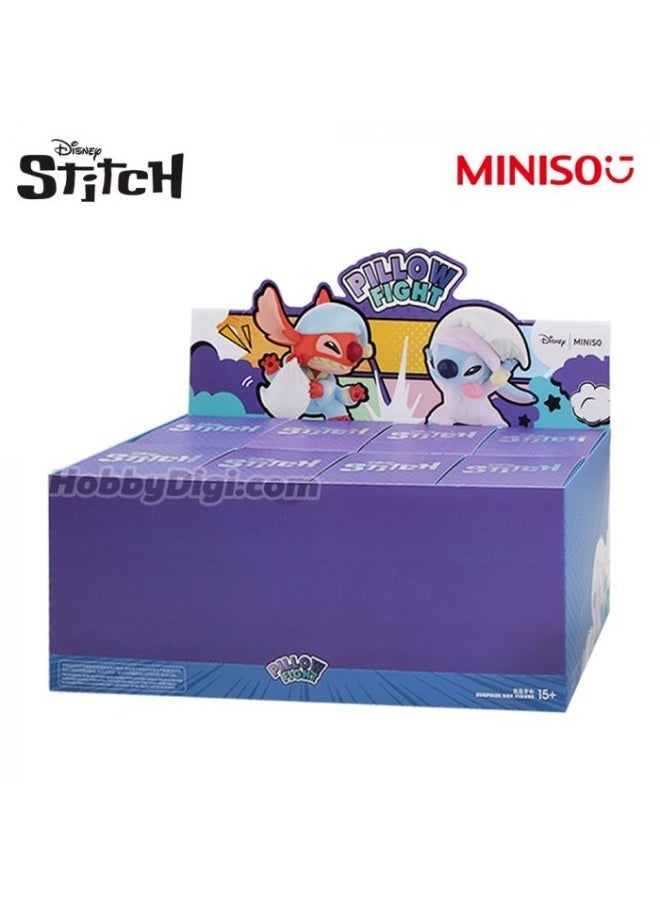 MINISO x Disney Stitch Pillow Fight Collection Collectible Figure Blind Box, Full Display Set of 8 Sealed Mystery Boxes, Character Collectible for Display and Gifting - Image 4