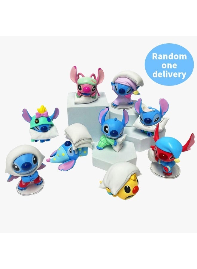MINISO x Disney Stitch Pillow Fight Collection Collectible Figure Blind Box, Full Display Set of 8 Sealed Mystery Boxes, Character Collectible for Display and Gifting - Image 1