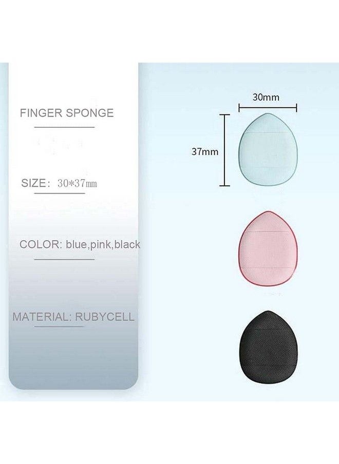Xinbowen - Mini Finger Powder Puff 4 Pcs Finger Makeup Finger Beauty Blender Sponges Mini Soft Cosmetic Finger Puff Perfect For Foundation Bb Cushion Cream Concealer - Image 1
