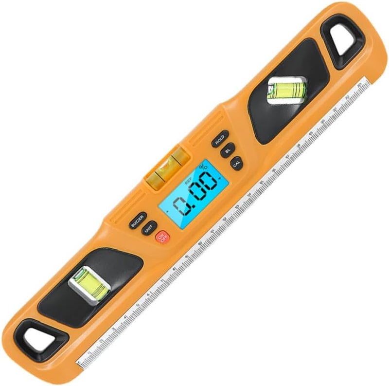 إطار صورة بإضاءة خلفية صفراء مع مسطرة مستوى ومقياس قياس مضاد للسقوط مع تنبيه صوتي - Image 2