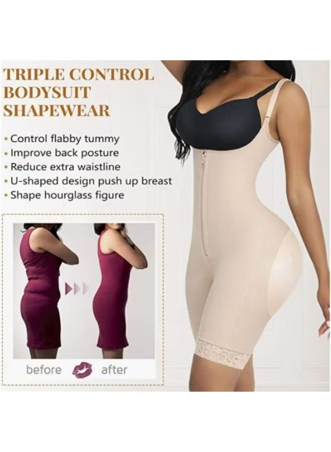 يوجي النساء كامل الجسم يوميا رفع كورسيتات Bustier الخصر مدرب Shapewear مع السحاب (م) - Image 2