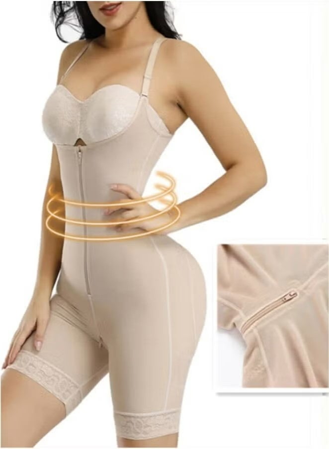يوجي النساء كامل الجسم يوميا رفع كورسيتات Bustier الخصر مدرب Shapewear مع السحاب (م) - Image 4
