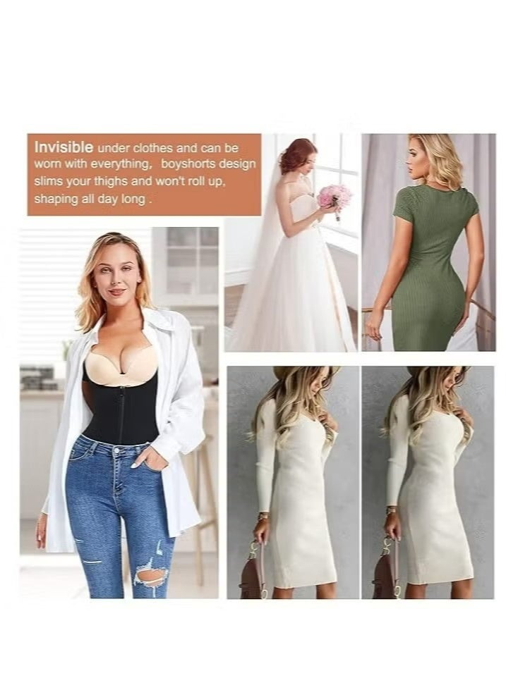 يوجي النساء كامل الجسم يوميا رفع كورسيتات Bustier الخصر مدرب Shapewear مع السحاب (م) - Image 5