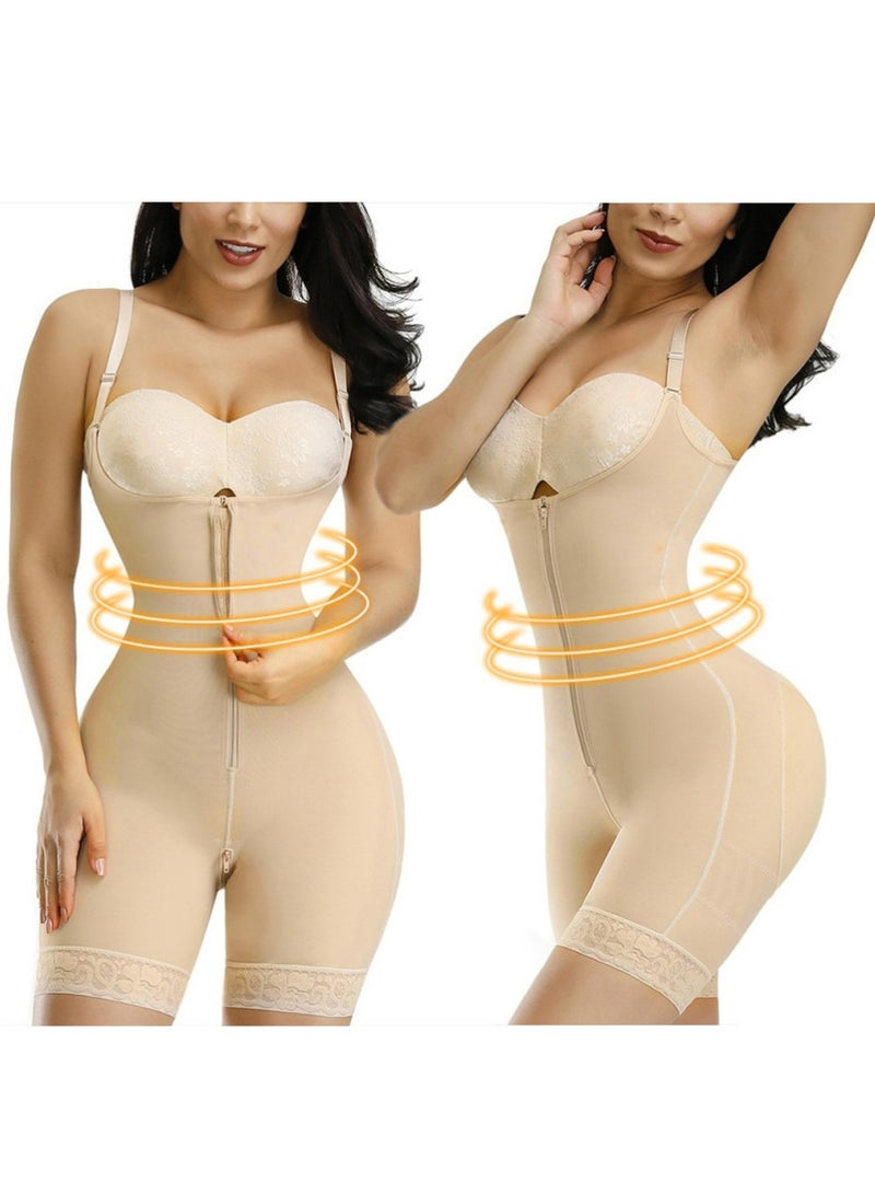 يوجي النساء كامل الجسم يوميا رفع كورسيتات Bustier الخصر مدرب Shapewear مع السحاب (م) - Image 1