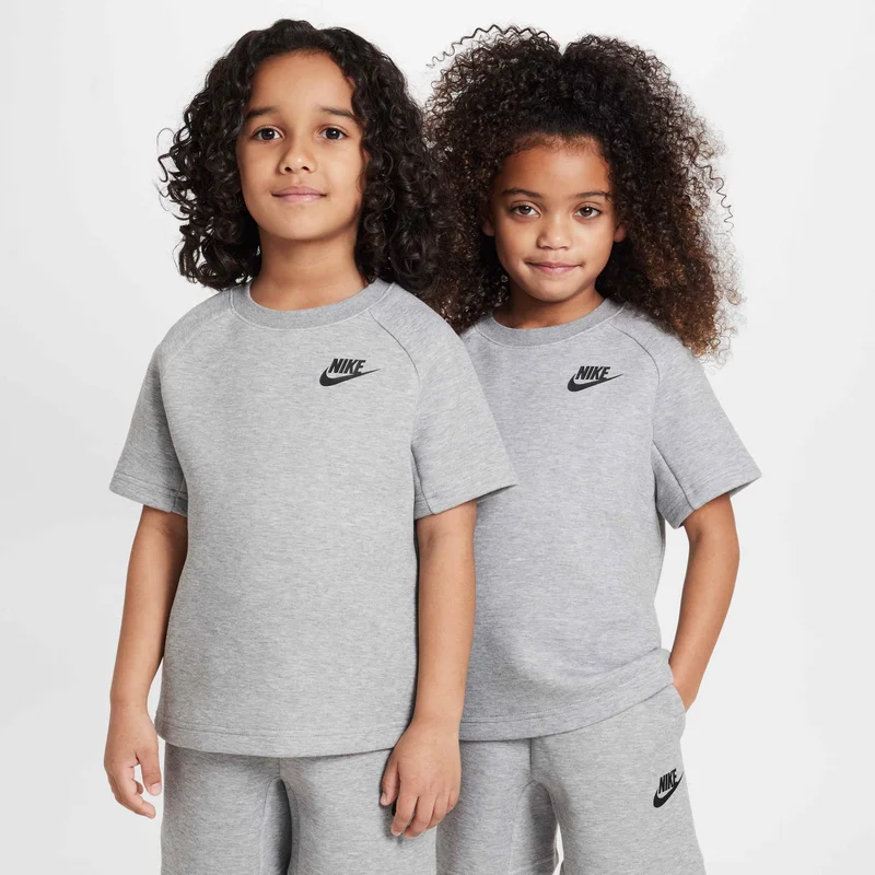 Nike Grey Kids' Tech Fleece T-Shirt & Shorts Set  | Best Price UAE