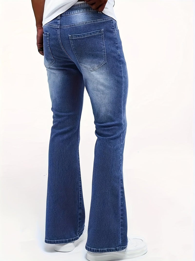 Men's Stretch Denim Flared Jeans - Image 5