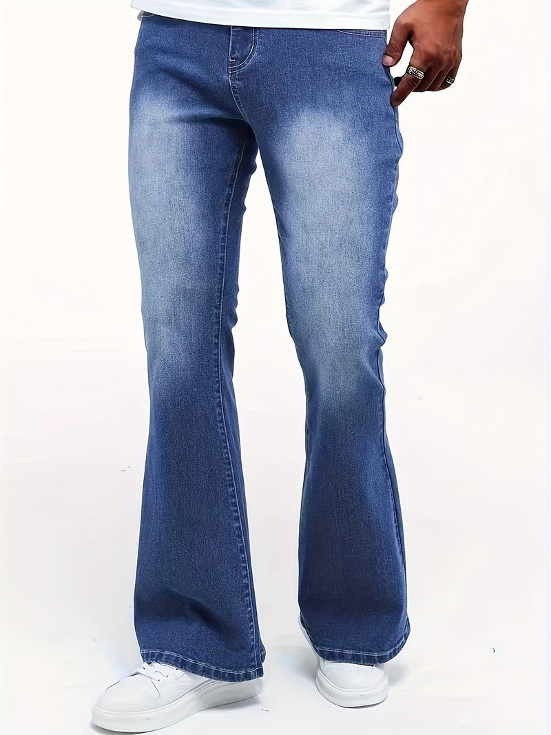 Men's Stretch Denim Flared Jeans - Image 2