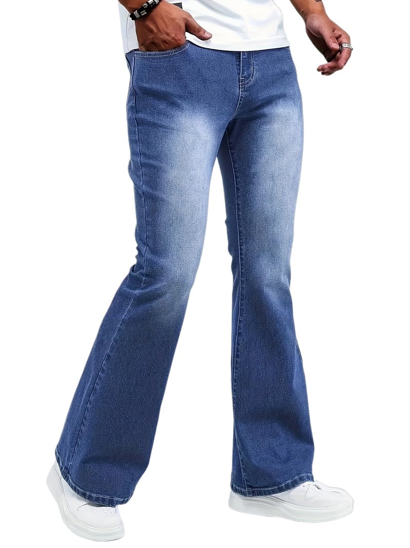 Men's Stretch Denim Flared Jeans - Image 1