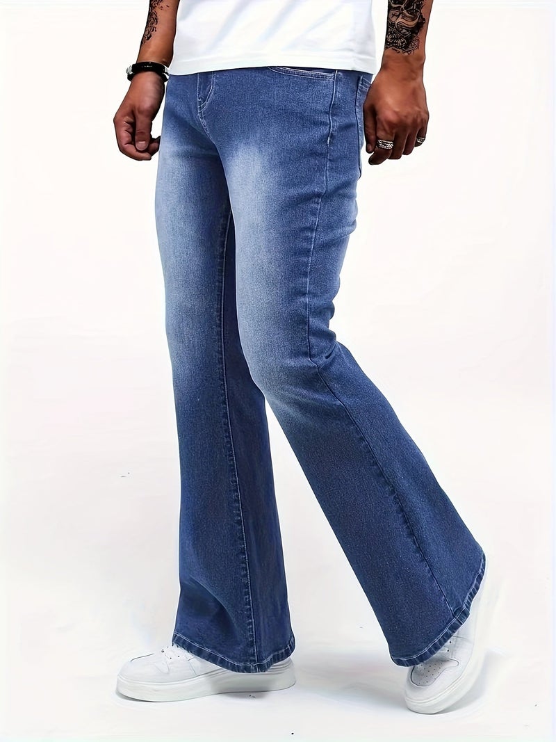 Men's Stretch Denim Flared Jeans - Image 4