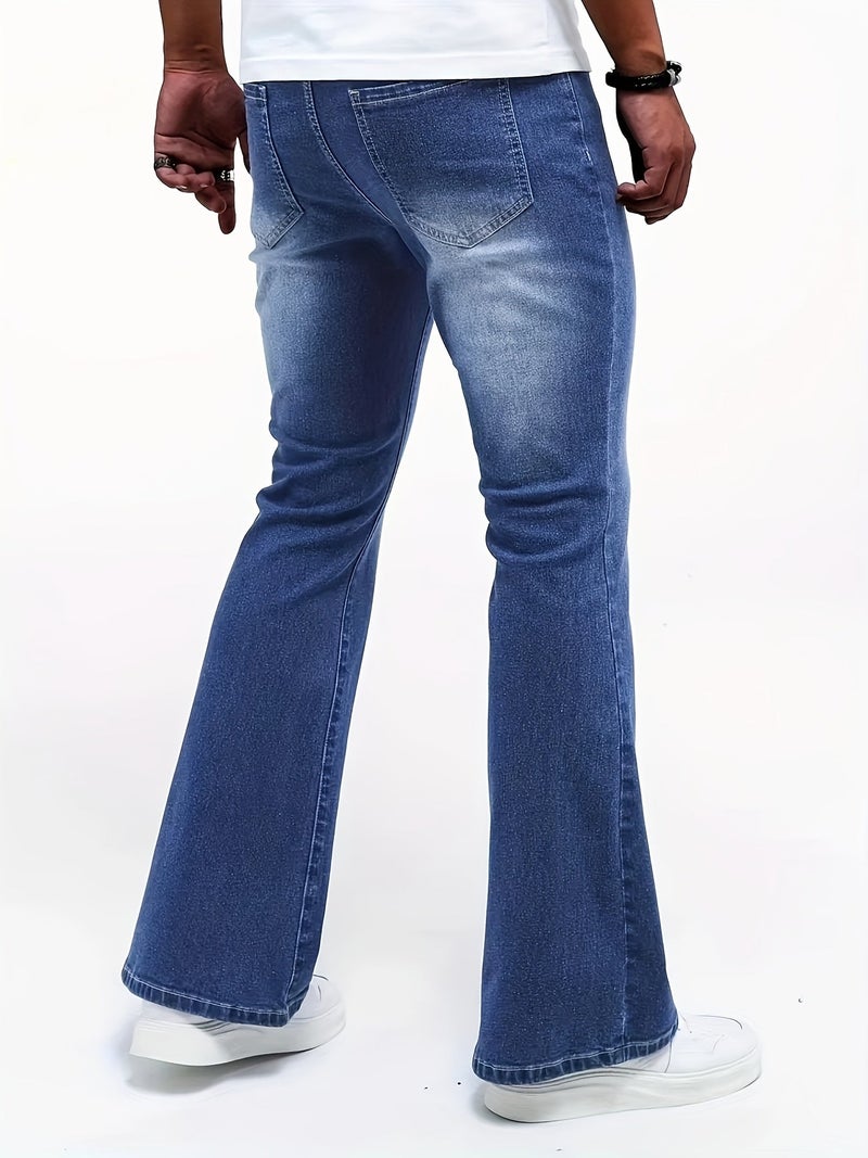 Men's Stretch Denim Flared Jeans - Image 3