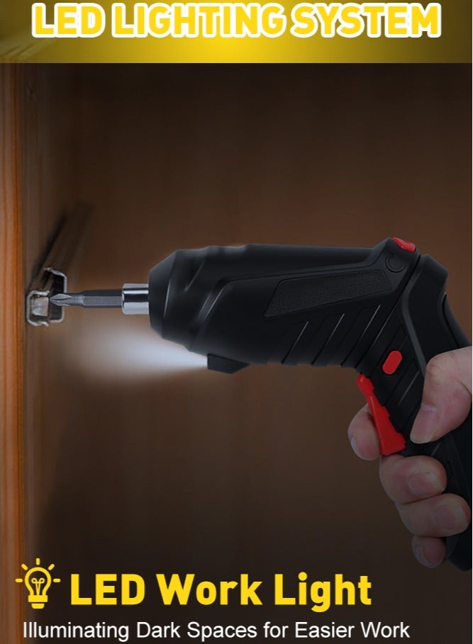 Forthcan 47 in 1 Electric Screwdriver Cordless Rechargeable Set 3.6V Li-ion Electric Rotatable Drill Screwdriver for Multi-Angle Work - Image 5