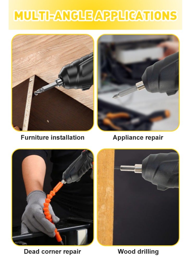 Forthcan 47 in 1 Electric Screwdriver Cordless Rechargeable Set 3.6V Li-ion Electric Rotatable Drill Screwdriver for Multi-Angle Work - Image 3