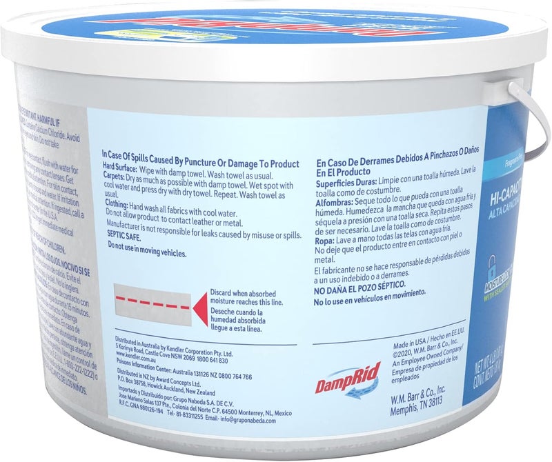 DampRid Hi-Capacity Moisture Absorber Bucket, 4 lb - Fragrance Free, Lasts Up to 6 Months - Image 2