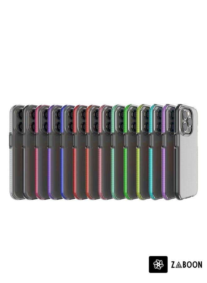 Zaboon غطاء حماية لجهاز آيفون 14 برو ماكس شفاف ثنائي اللون TPU - Image 2