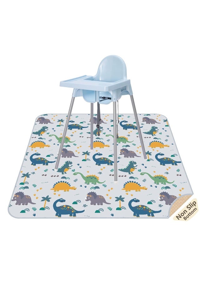 CLCROBD Splat Floor Mat for Under High Chair/Arts/Crafts by CLCROBD, 51" Waterproof Anti-Slip Food Splash Spill Mess Mat, Washable Portable Picnic Mat and Table Cloth - Image 1