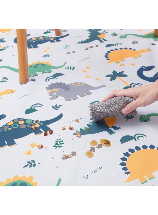 CLCROBD Splat Floor Mat for Under High Chair/Arts/Crafts by CLCROBD, 51" Waterproof Anti-Slip Food Splash Spill Mess Mat, Washable Portable Picnic Mat and Table Cloth - Image 3