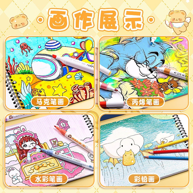 Children'S Blank Picture Book Thickened Coil Kindergarten Drawing Paper Painting Art Book Student Sketch Book Drawing Book - Image 5
