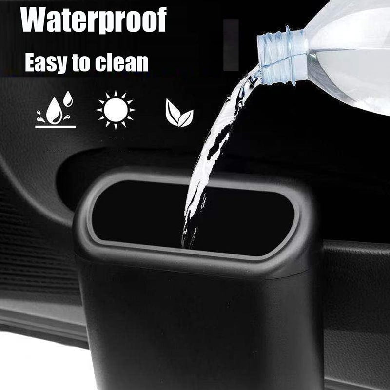 WOX MOX WOX MOX Car Trash Bin Portable Dustbin with Lid Mini Garbage Collector Waterproof Multi Use Trashcan Pressing Type Waste Storage and Organizer  - Image 5