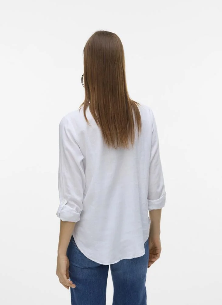 VERO MODA V-Neck Button Down Blouse