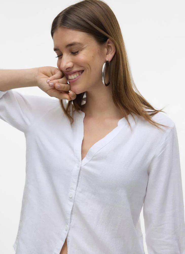 VERO MODA V-Neck Button Down Blouse