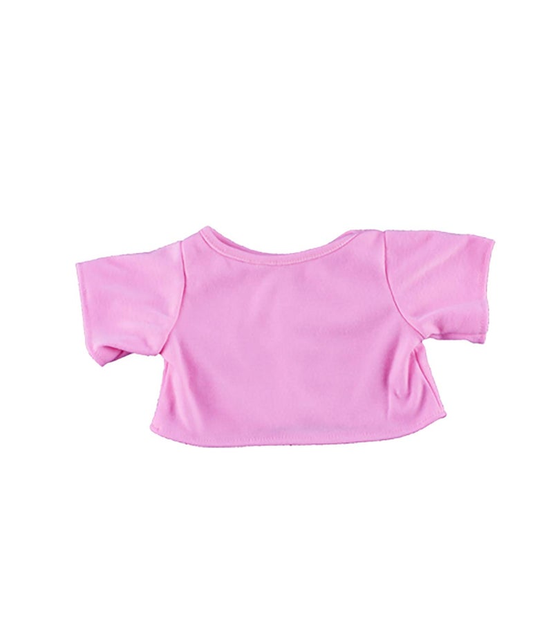 Stuffems Toy Shop Teddy Mountain Pink T-Shirt Fits Most 8"-10" Webkinz, Shining Star and 8"-10" Make Your Own Stuffed Animals and Build-A-Bear  - Image 1