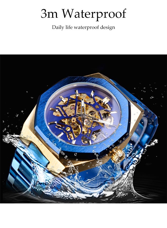 DUNISO Automatic Watch for Men， Luxury Automatic Machenical Watch,Stainless Steel Mechanical Watch,Daily Life Waterproof Design,Suitable for Daily Business Meetings and Gatherings - Image 3