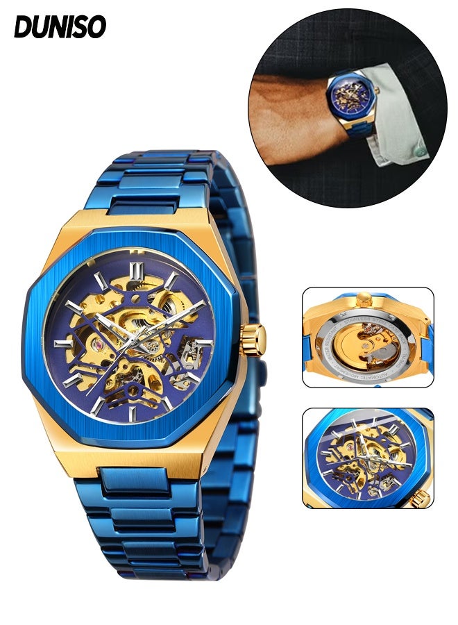 DUNISO Automatic Watch for Men， Luxury Automatic Machenical Watch,Stainless Steel Mechanical Watch,Daily Life Waterproof Design,Suitable for Daily Business Meetings and Gatherings - Image 1