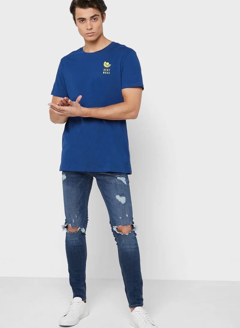 JACK & JONES Tom Distressed Skinny Fit Jeans